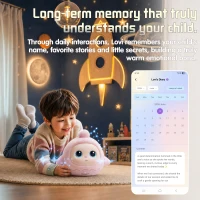 Lovi AI Companion Interactive Robot for Play, Bedtime and Learning, Smart Emotional Talking Toys for Kids With LCD Emotional Eye Screen, Desk Educational Playmate for Boys & Girls, Pink(m-8)