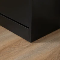 HOMCOM Shoe Cabinet with 2 Flip Drawers, Narrow Shoe Storage Cabinet with Adjustable Shelves for Entryway, Hallway, Black(m-9)