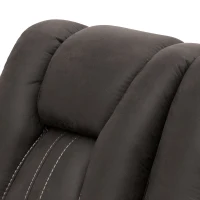 Comfortable 3-Seat Reclining Sofa with Console and Cup Holders, Modern Recliner Couch with Power Outlets and USB Ports, 84'' L x 38" W x 40" H(m-7)