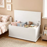 HOMCOM Lift Top Storage Bench, 39.4" Modern Storage Chest with 264 lbs. Weight Capacity, White(m-7)