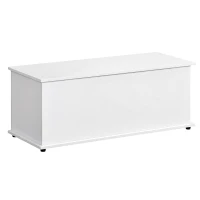 HOMCOM Lift Top Storage Bench, 39.4" Modern Storage Chest with 264 lbs. Weight Capacity, White(m-1)