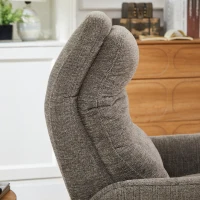 Wide Power Fabric Recliner with Adjustable Headrest and 30D Foam, Ergonomic Upholstered Chair for Living Room, 32'' L x 36"W x 43" H, Gray(m-17)