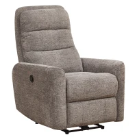 Wide Power Fabric Recliner with Adjustable Headrest and 30D Foam, Ergonomic Upholstered Chair for Living Room, 32'' L x 36"W x 43" H, Gray(m-2)