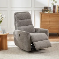 Wide Power Fabric Recliner with Adjustable Headrest and 30D Foam, Ergonomic Upholstered Chair for Living Room, 32'' L x 36"W x 43" H, Gray(m-1)