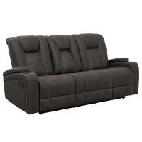 Comfortable 3-Seat Reclining Sofa with Console and Cup Holders, Modern Recliner Couch with Power Outlets and USB Ports, 84'' L x 38" W x 40" H(m-2)
