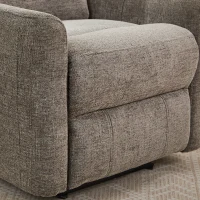 Wide Power Fabric Recliner with Adjustable Headrest and 30D Foam, Ergonomic Upholstered Chair for Living Room, 32'' L x 36"W x 43" H, Gray(m-10)