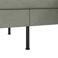 HOMCOM 78" Sectional Sofa, Small L Shaped 3-Seater Couch with Ottoman, Thick Cushions, Pocket Springs, Grey(m-12)