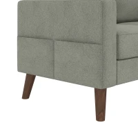 HOMCOM 78" Sectional Sofa, Small L Shaped 3-Seater Couch with Ottoman, Thick Cushions, Pocket Springs, Grey(m-11)
