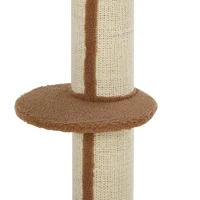 PawHut Cat Tree Kitty Tower with Sisal Mat Scratching Post, Cat Bed, Cushion, Perch, 18" x 18" x 36", Brown(m-10)