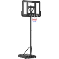 Soozier Portable Basketball Hoop, 5ft-10ft Height Adjustable with Wheels(m-2)
