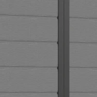 Outsunny 6x4.5FT Plastic Shed, Lockable Garden Tool Storage House with Double Doors and Vent, Grey(m-12)