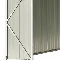Outsunny 10' x 10' Metal Shed, Heavy Duty Outdoor Storage Shed with 4 Vents and Lockable Double Doors, Dark Grey(m-11)