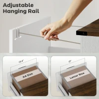 HOMCOM Vertical Storage Drawers Farmhouse X Pattern Printer Stand Fits Letter Files 2 Drawers White(m-6)