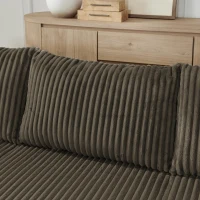 Smart Corduroy Modular Sofa with High-Density Foam, Flexible Compact Sectional for Small Space Apartment, 42'' L x 18"W x 17.5" H, Brown(m-7)
