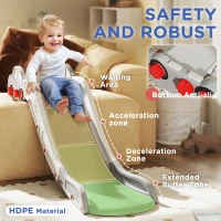 Qaba Extra Length Toddler Slide for Bed, Sofa, Easy to Assemble, Gray(m-5)