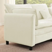 Cozy L-Shaped Sectional with Reversible Chaise and USB Port, Chic Sofa with Storage Drawer and Cup Holder, 137'' L x 58" W x 31" H, Beige(m-6)