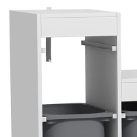 Qaba 3 Layers Toy Storage Organizer Kids Bookshelf Children Toy Storage w/ 6 Plastic Bins, Grey(m-12)