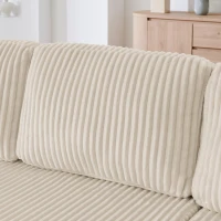 Smart U-Shaped Modular Sectional Sofa with Spring Cushions, Cozy Sleeper Couch for Living Room Bedroom, 132.5'' L x 61"W x 25.5" H, Beige(m-7)