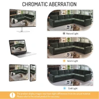 Chic L-Shaped Sectional with Pull-Out Bed and Nailhead Trim, Versatile Chenille Sleeper Sofa for Living Room, 118'' L x 86.5" W x 36.5" H, Green(m-4)