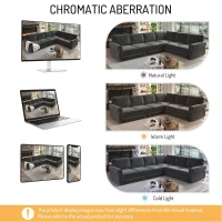 Modern L-Shaped Sectional with Pull-Out Bed, Chic Sleeper Couch with Nailhead Trim and Rolled Arms, 118'' L x 86.5" W x 36.5" H, Dark Grey(m-4)