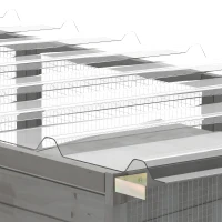 PawHut Large Outdoor Catio with Condos, Platforms, Doors, Ladders, Weather-Resistant Roof, Grey(m-13)
