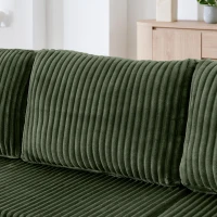 Cozy U-Shaped Modular Sectional Sofa with Spring Cushions, Space-Efficient Sleeper Couch for Living Room, 132.5'' L x 61"W x 25.5" H, Green(m-6)