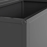Outsunny Metal Raised Garden Bed with Privacy Panel, Freestanding or Wall Mounted Outdoor Planter Box for Garden, Patio(m-9)