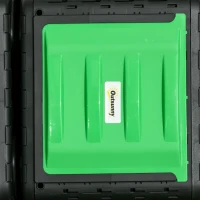 Outsunny Rotating Composter, Dual Chamber Compost Bin with 24 Vents and Steel Legs, 34.5 Gallon, Green(m-12)