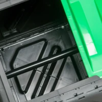 Outsunny Rotating Composter, Compost Bin with 24 Vents and Steel Legs, 17 Gallon, Green(m-12)