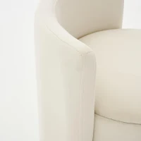 Cozy Velvet Swivel Accent Chair with Curved Backrest and Hidden Storage, Compact Storage Chair for Living Room, 18.5'' L x 18.5"W x 22" H, Beige(m-11)