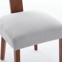 Modern Linen Armless Dining Chair with Padded Seat Cushion, Versatile Side Chair for Dining Room Living Room, 24.5'' L x 20.5"W x 34" H, Gray(m-11)