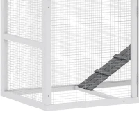 PawHut Chicken Coop with Wheels, 80" L Mobile Hen House with Run, Outdoor Wooden Chicken House with Nesting Box, Tray, Ramp(m-11)
