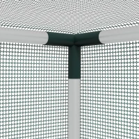 Outsunny Galvanized Steel Crop Cage, Plant Protection Tent with Zippered Door, 8' x 4', Green(m-10)