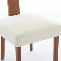 Modern Linen Armless Dining Chair with Padded Seat Cushion, Stylish Side Chair for Dining Room Living Room, 24.5'' L x 20.5"W x 34" H, Beige(m-13)