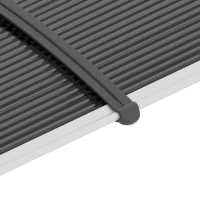 Outsunny Window Awning Door Canopy, 77.2" x 29.5" Modern Polycarbonate Cover with Solid Panel, Black(m-10)