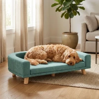 PawHut Dog Sofa Couch Bed with Washable Cushion for Large Dogs, Cats, Green(m-10)