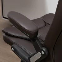 HOMCOM Executive Massage Chairs Heated High Back Reclining Office Chair Swivel Leather Adjustable Vibrating Furniture Black(m-10)