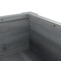 Outsunny 3.3 x 1.2 x 1.2 ft Garden Raised Bed Planter Grow Containers for Outdoor Patio Plant Flower Vegetable Pot, Grey(m-8)