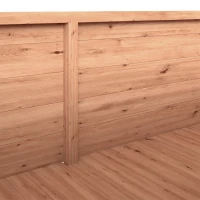 Outsunny Raised Garden Bed with Trellis, Wooden Raised Planter Box with Hanging Roof and 2 Drainage Holes, Orange(m-11)