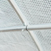 Outsunny 19.7' x 9.8' x 6.6' Plastic Greenhouse Cover Replacement, Heavy Duty Waterproof Tarp for Hoop House, Sheeting with 12 Windows, Door & Reinforcement Grid, White(m-7)