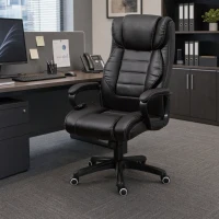 Vinsetto Massage Office Chair, High Back Executive Office Chair with 6-Point Vibration, Timer, Adjustable Height, Brown(m-1)