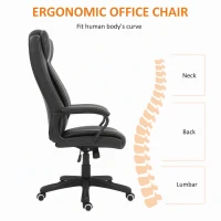 Vinsetto Massage Office Chair, High Back Executive Office Chair with 6-Point Vibration, Timer, Adjustable Height, Brown(m-5)