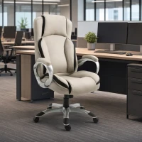 Vinsetto Ergonomic Office Chair PU Leather Executive on Rolling Wheels Task Computer Height Adjustable Swivel Ergonomic(m-8)