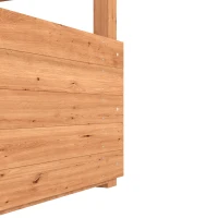 Outsunny Raised Garden Bed with Trellis, Wooden Raised Planter Box with Hanging Roof and 2 Drainage Holes, Orange(m-10)