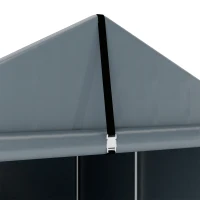 Outsunny 7'x5' Portable Shed, Outdoor Storage Shed with Roll-up Zipper Door, Galvanized Metal Frame for Garden Tools, Dark Grey(m-8)