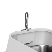 PawHut Cat Litter Box Stainless Steel with Metal Litter Scoop, Never Absorbs Odors, Anti Leakage, 24" x 16" x 12", Grey(m-10)