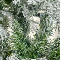 HOMCOM 6 Feet Pencil Snow Flocked Artificial Christmas Tree with 517 Realistic Cypress Branches, Auto Open, Green(m-11)