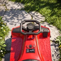 Aosom 12V Electric Drifting Go Kart w/ Slow Start, Music, Lights, Red(m-9)