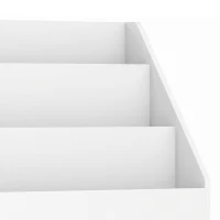 Qaba Kids Bookshelf with 3 Tier Display Shelves, Drawer for Nursery, White(m-9)
