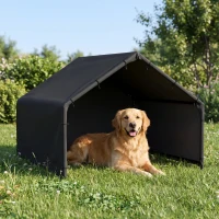 PawHut Dog Shade Shelter Outdoor, Dog House Outside with Canopy, Pet Tent for Small Medium Large Breeds(m-8)